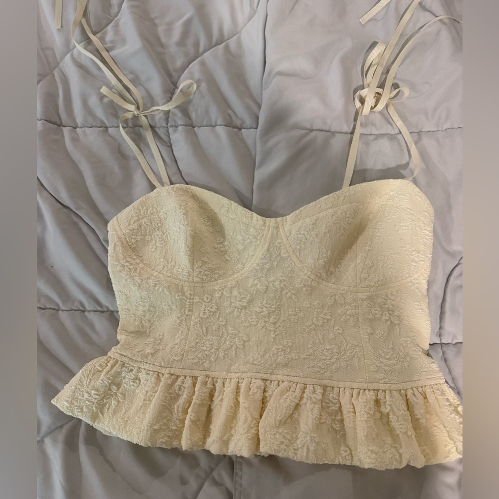 Reformation top with tie straps